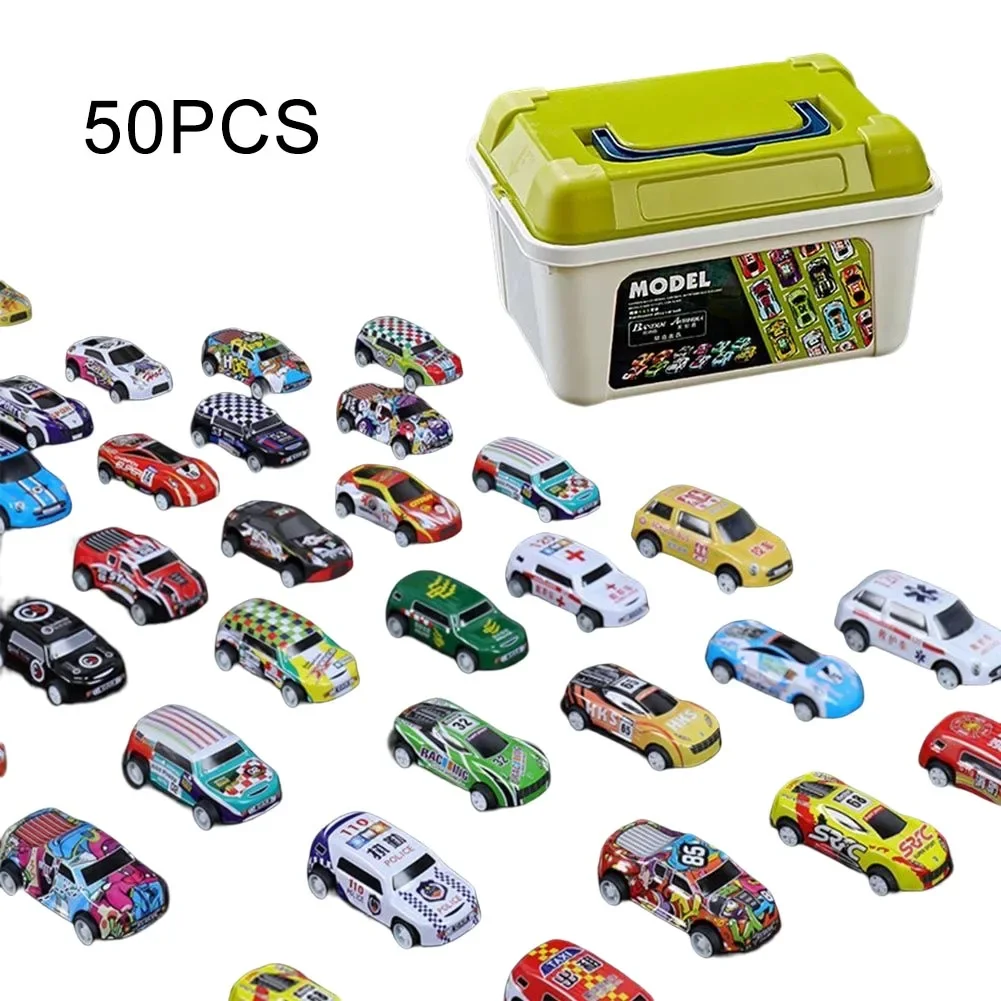 Bunte Miniatur-Autos im 100er Set für Jungen und Mädchen – 50pcs with box