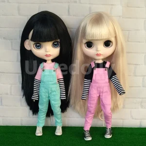 Stilvolles Outfit für Blythe-Puppen – T-Shirts und Latzhosen