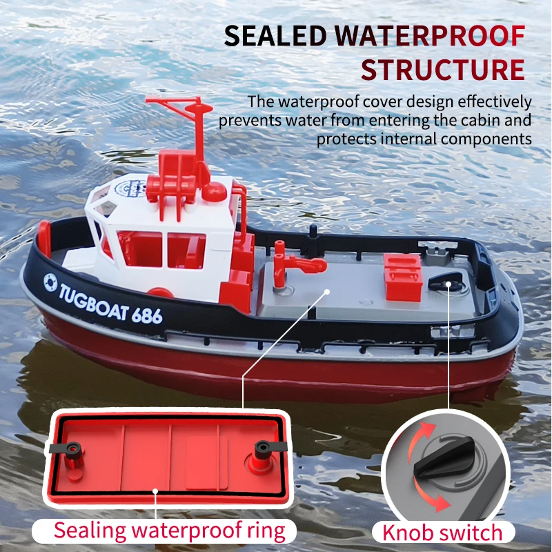 JIKEFUN 686 Fernsteuerbare Elektro-Tugboat für Kinder und Jugendliche – Bild 3