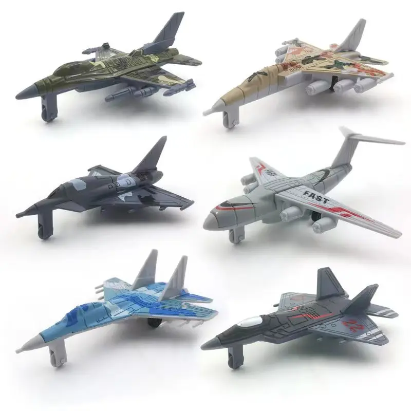 Mini Flugzeug Modellset – 6 Stück Militärspielzeug für Kinder – 6pcs Fighters Set B