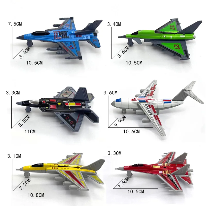 Mini Flugzeug Modellset – 6 Stück Militärspielzeug für Kinder – Bild 2