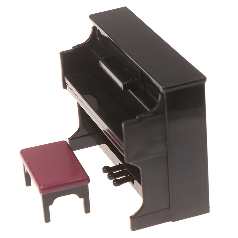 Minimales Holzklavier mit Hocker für Puppenhaus-Dekor – Bild 5