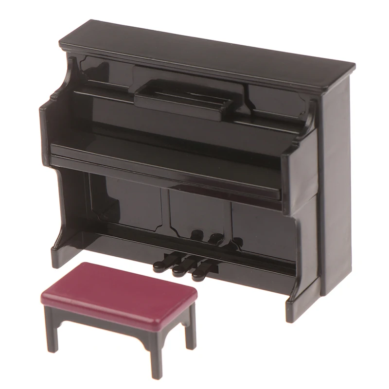 Minimales Holzklavier mit Hocker für Puppenhaus-Dekor – Bild 4