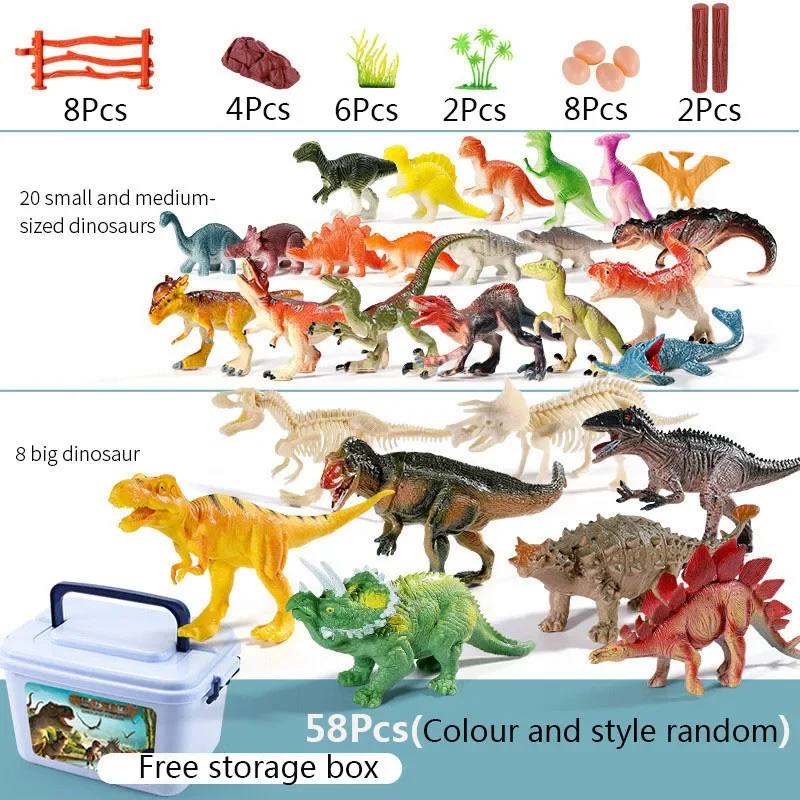 Jurassic Dinosaur Spielzeugset mit Pterodaktylus und T-Rex – 58Pcs with box
