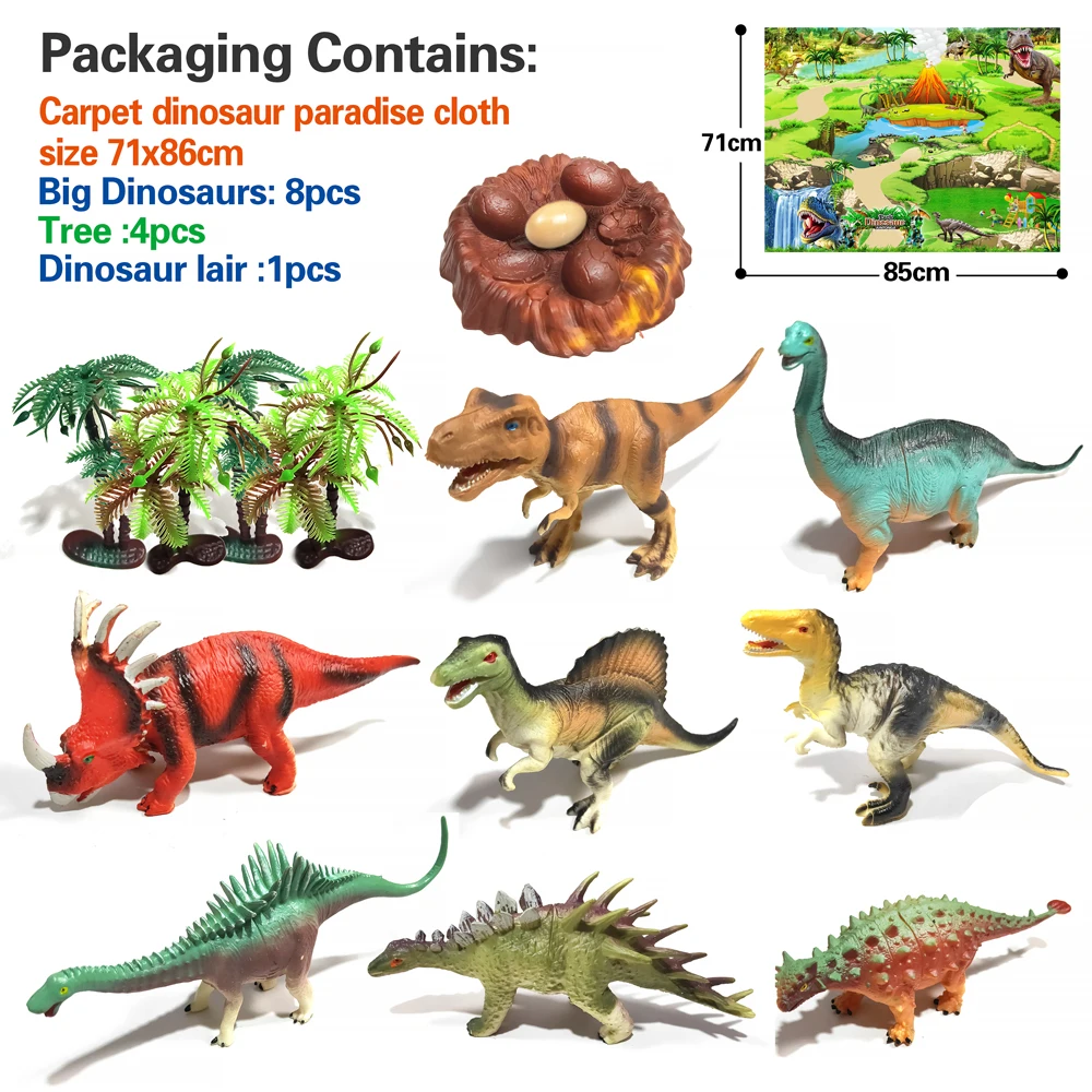 Dinosaurier-Spielzeug-Set zur Erkundung der Dschungelwelt – dinosaur park