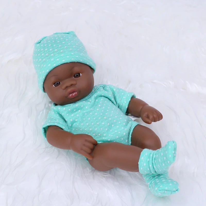 Niedliche 20cm große Black American Reborn Puppe zum Spielen – pointGN