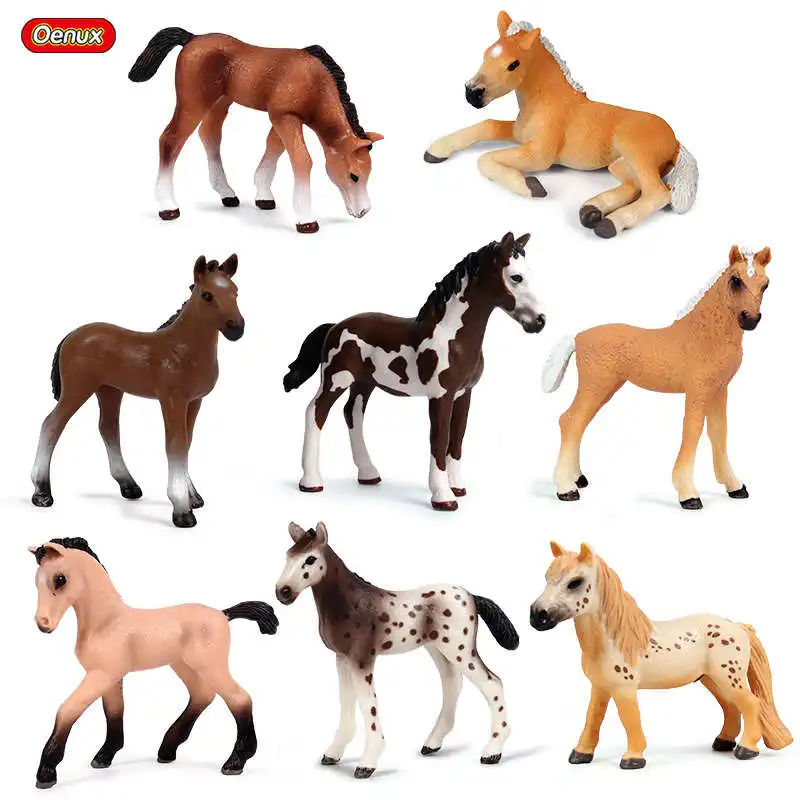 Oenux Bauernhof Modellfiguren Set mit niedlichen Tieren für Kinder – 8pcs-4147