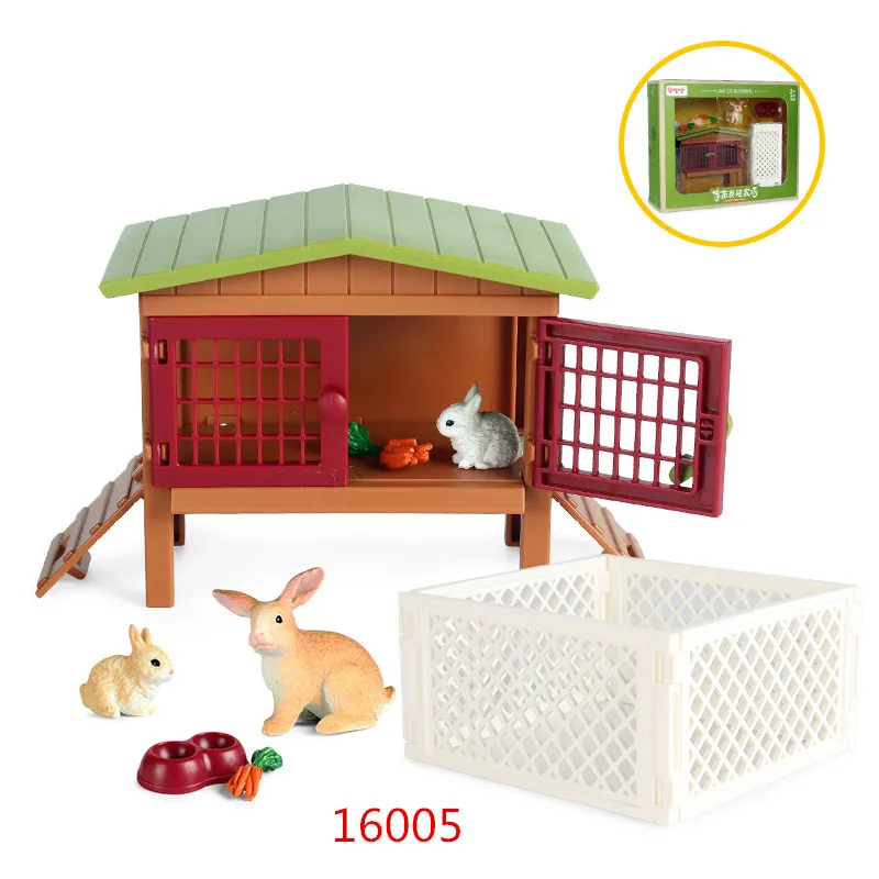 Oenux Bauernhof Modellfiguren Set mit niedlichen Tieren für Kinder – with box