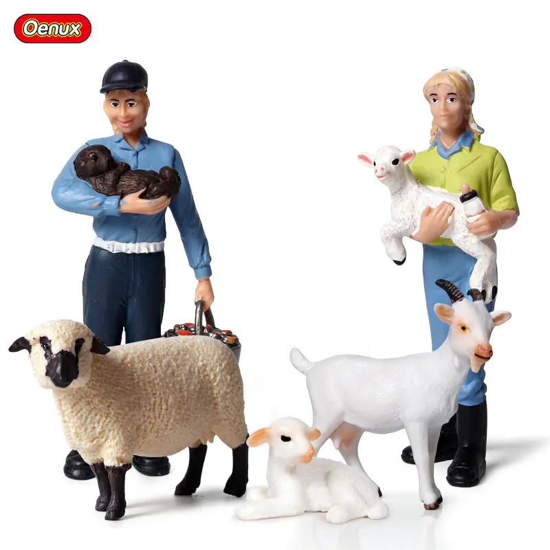 Oenux Bauernhof Modellfiguren Set mit niedlichen Tieren für Kinder – 5pcs-1254