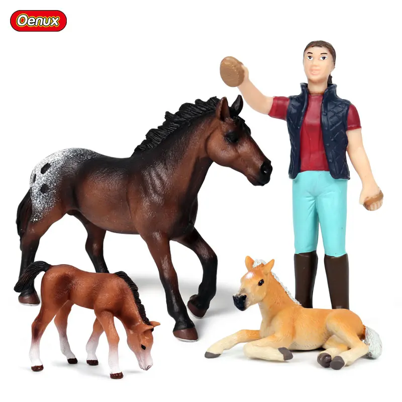 Oenux Bauernhof Modellfiguren Set mit niedlichen Tieren für Kinder – 4pcs-200006153