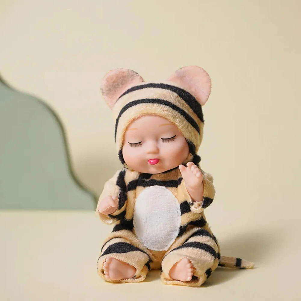 6-teiliges Set süßer Schlafbabypuppen im Tierdesign für Kinder – Bild 5