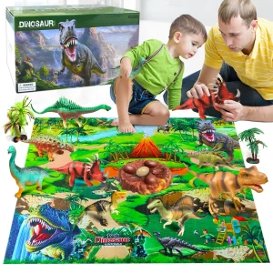 Dinosaurier-Spielzeug-Set zur Erkundung der Dschungelwelt