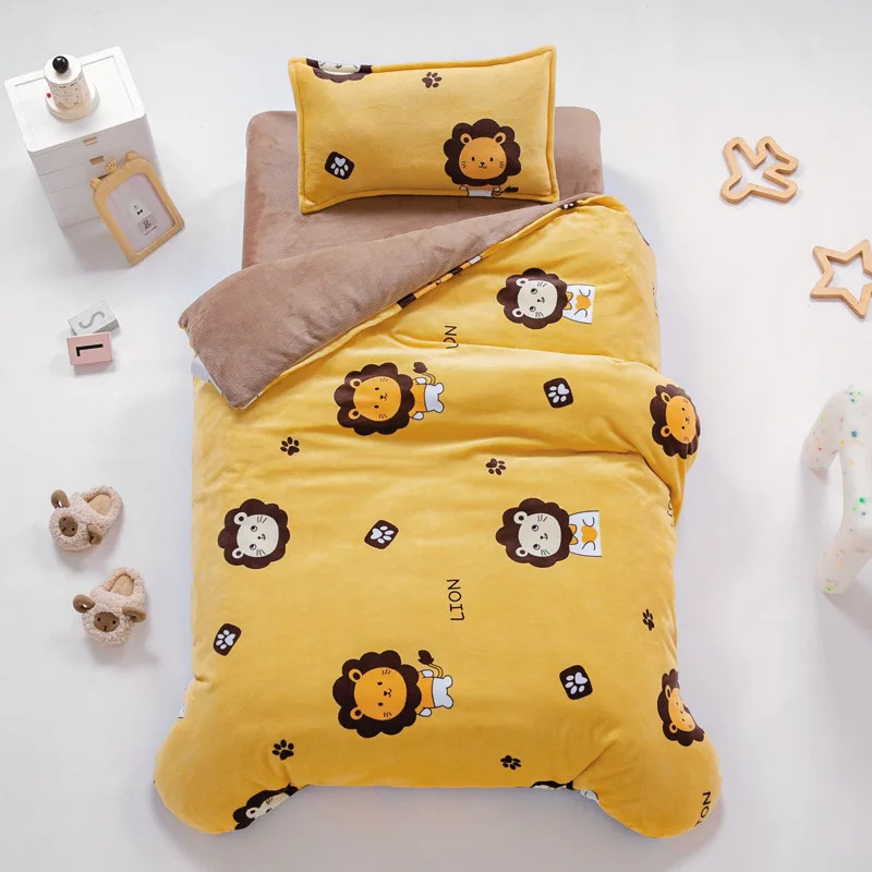 Kuschliges Baby-Bettset mit Katzen-Design für Herbst und Winter – Duvet Cover