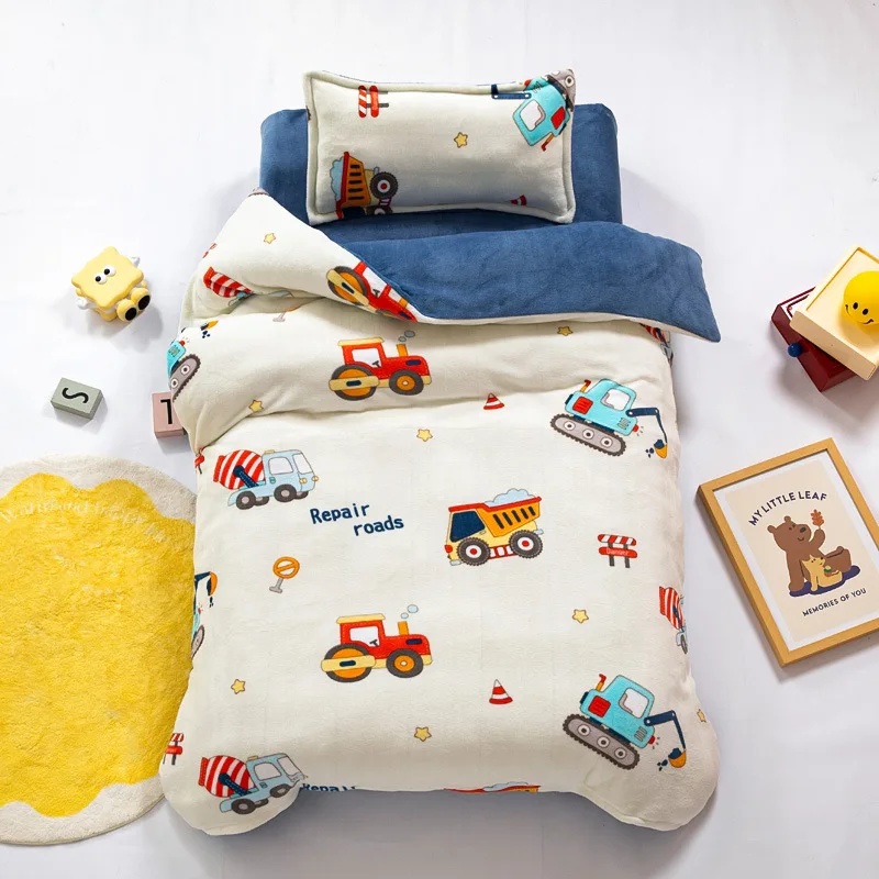 Baby Mottostoffset mit Cartoon-Motiven für warme Träume – Duvet Cover
