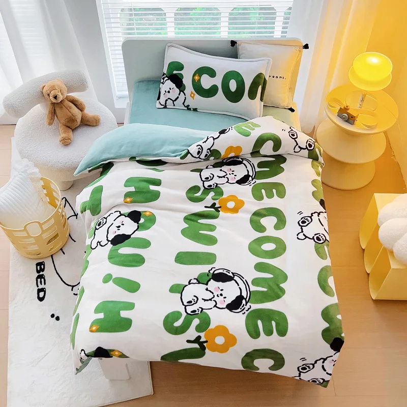 Gemütliches Babybettzeug Set mit Cartoon Tiermotiven für Herbst/Winter – Mattress Cover