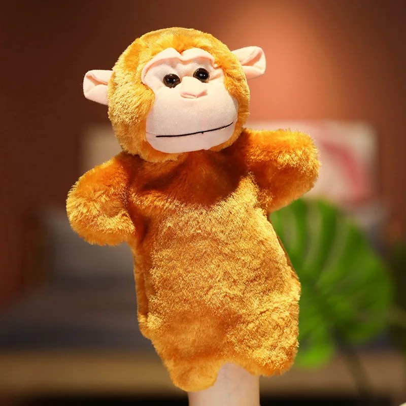 Kuschelige Handpuppen für Kinder – 13 verschiedene Tierfiguren – monkey , 28cm