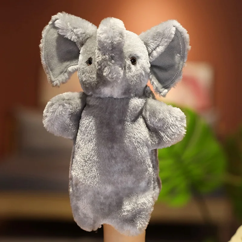 Kuschelige Handpuppen für Kinder – 13 verschiedene Tierfiguren – elephant , 28cm