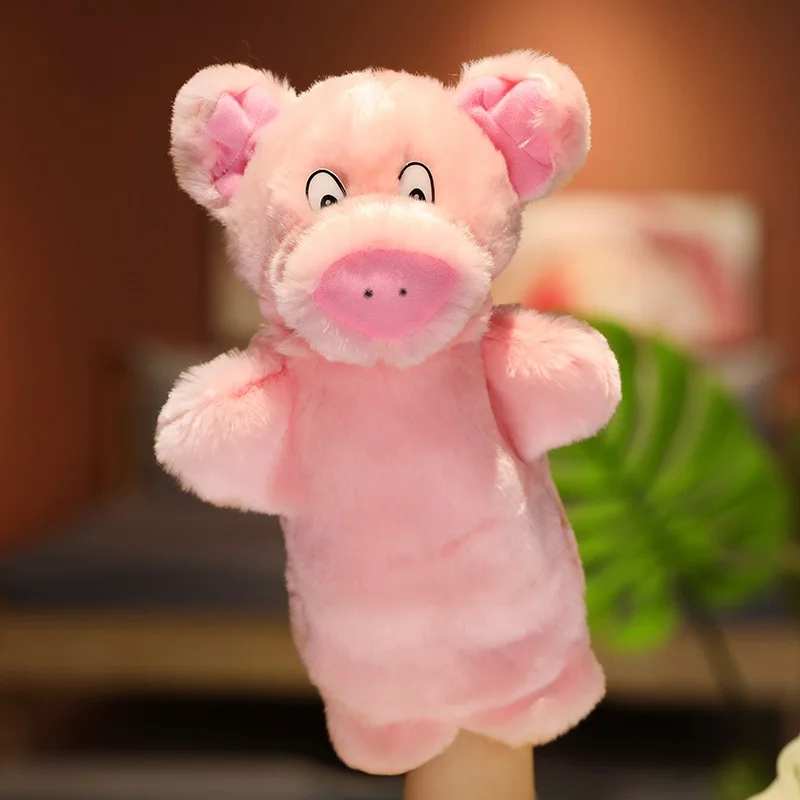 Kuschelige Handpuppen für Kinder – 13 verschiedene Tierfiguren – Pig , 28cm