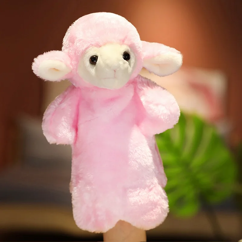 Kuschelige Handpuppen für Kinder – 13 verschiedene Tierfiguren – sheep , 28cm