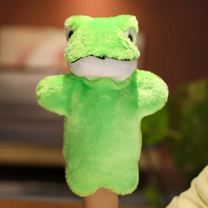 Kuschelige Handpuppen für Kinder – 13 verschiedene Tierfiguren – frog , 28cm