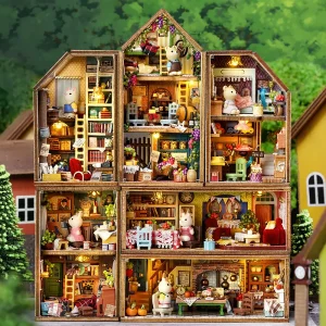Handgefertigtes 3D Puzzle-Spielzeug: Miniatur-Dollhouse für kreative Kinder