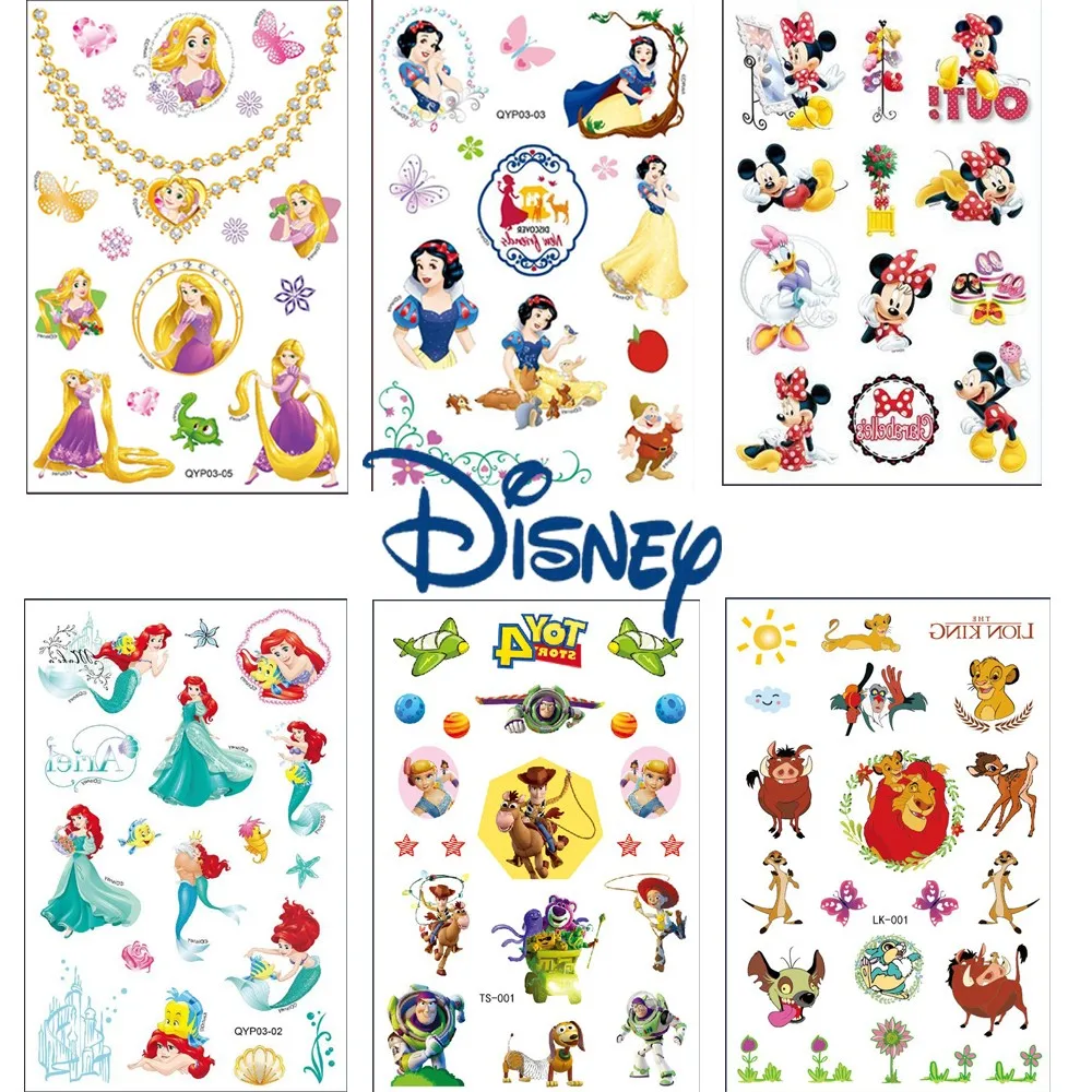 Disney Tattoo-Sticker-Set für Kinder – 4 Teile Freude schenken