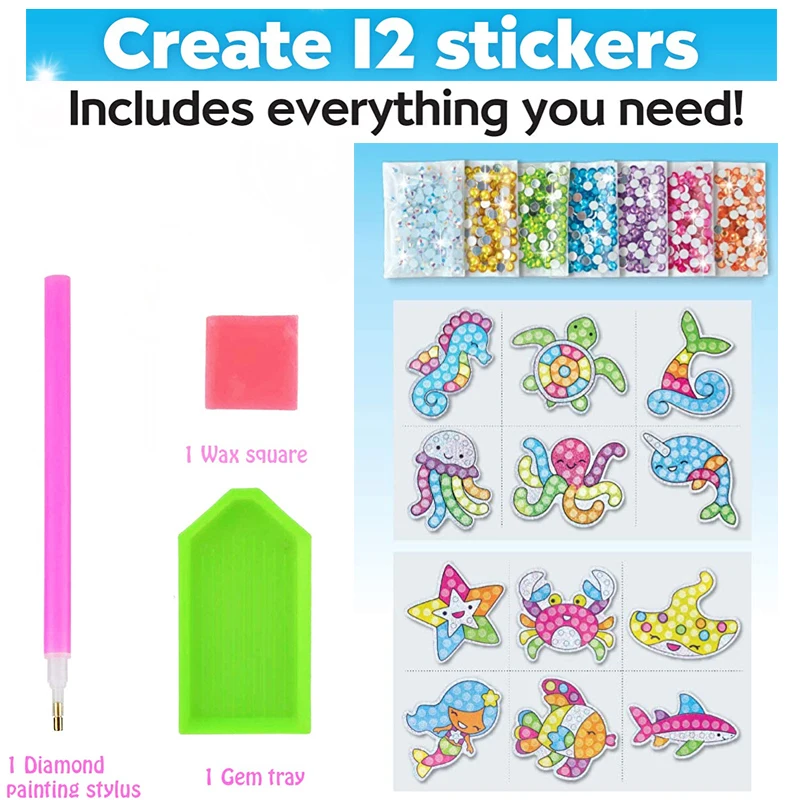 Bunte Sweets Diamantmalerei für Kinder – Kreatives Klebeprojekt – style1