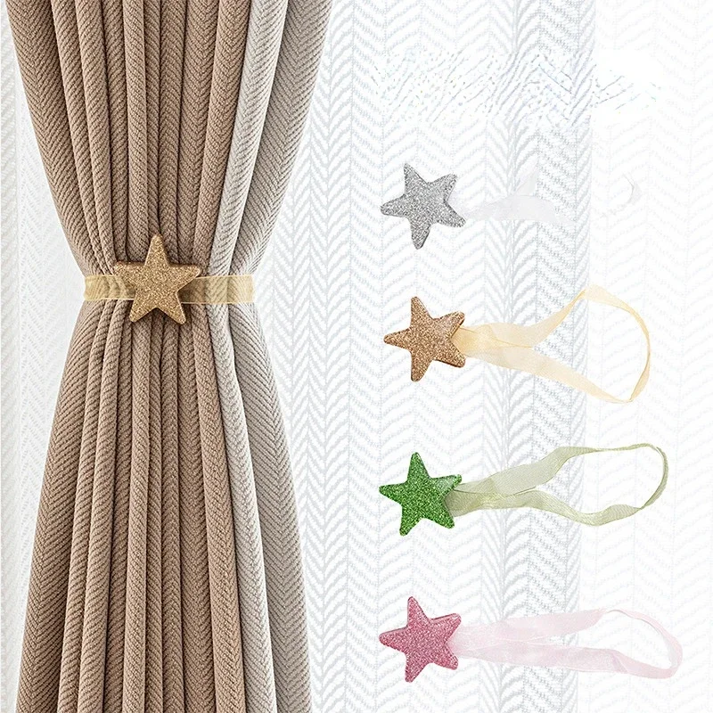 Magnetische Pentagram Vorhangbindung mit Clips und Halterung – Bild 3