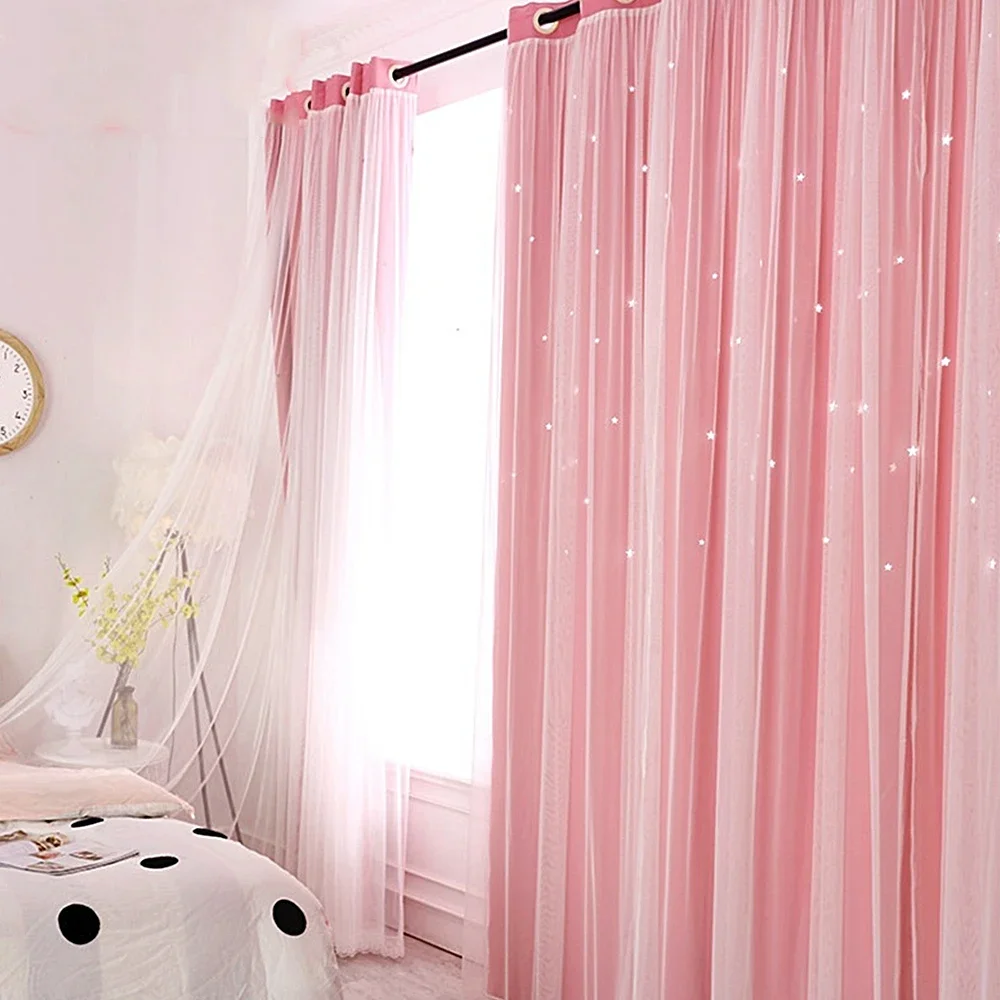 Romantische Gardinen für Kinderzimmer mit Sternen-Design – Bild 3