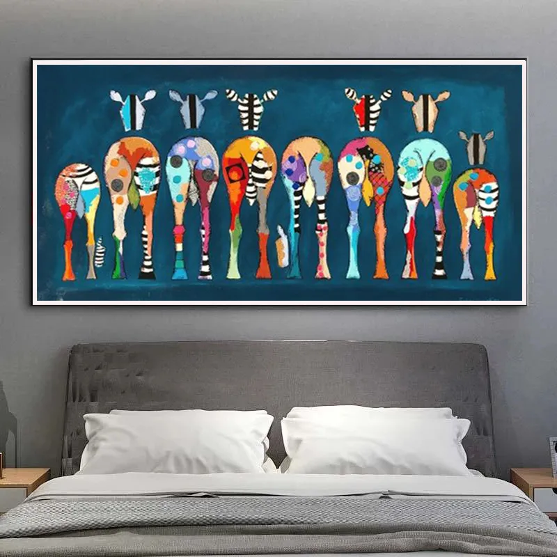 Großformatiges Dunkles Zebra Poster für Kinderzimmer Deko – Bild 2