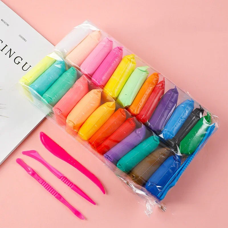Buntes Superlehm Set mit 36 Farben und 3 Werkzeugen für Kinder – 24 Colors