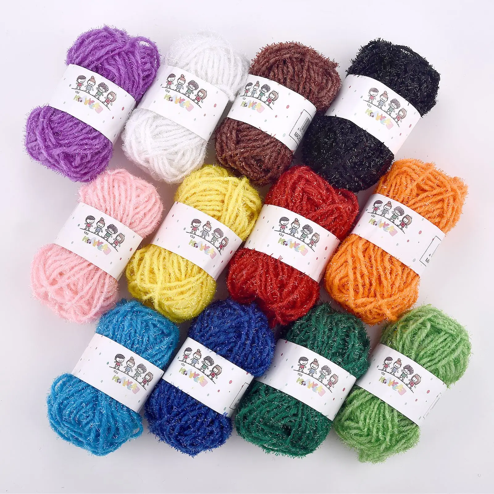 Buntes 12-teiliger Knäuel-Set für kreative Kinderhände – 04