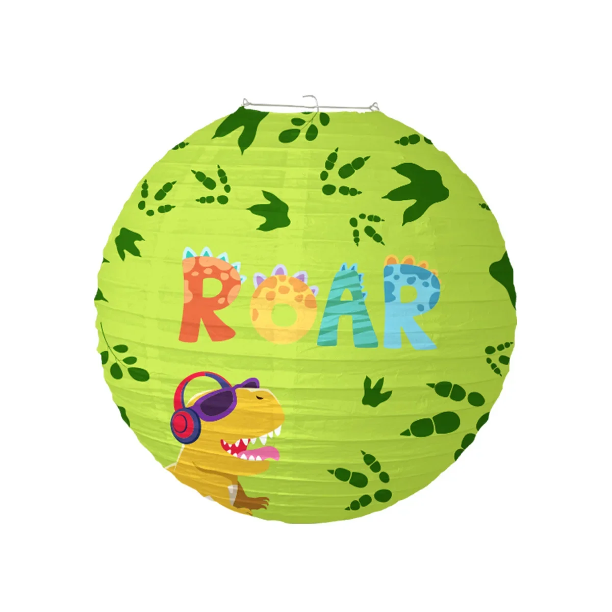 30 cm Papierlaternen mit Dinosaurier-Motiv für Kindergeburtstag – Alphabet dinosaur , 30cm Printed lantern