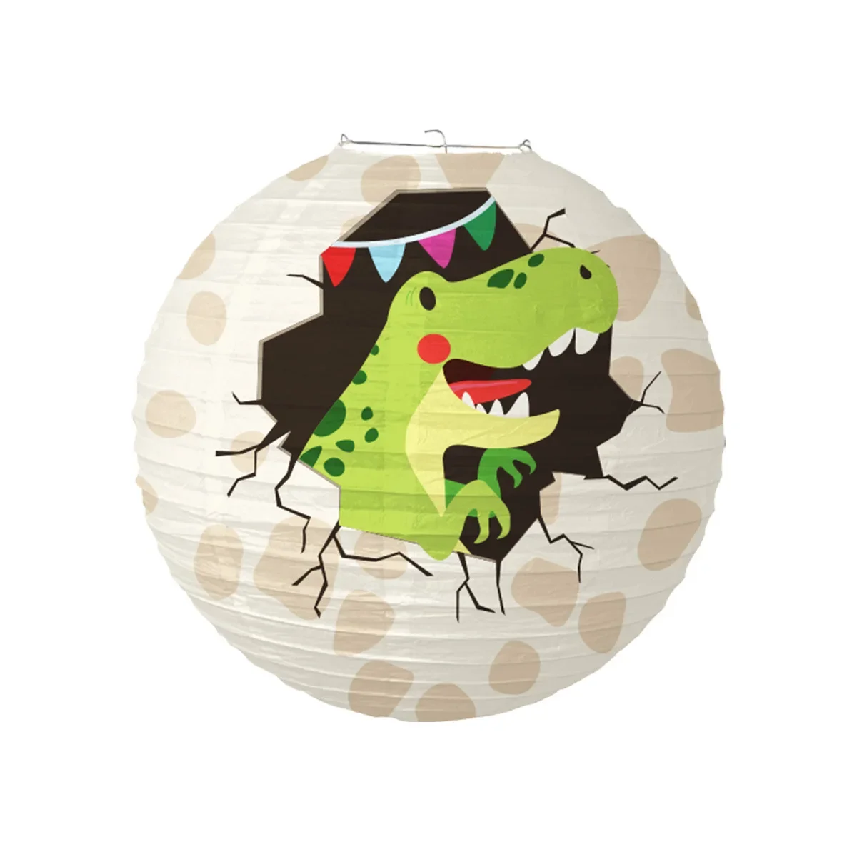 30 cm Papierlaternen mit Dinosaurier-Motiv für Kindergeburtstag – Big mouthed dinosaur , 30cm Printed lantern
