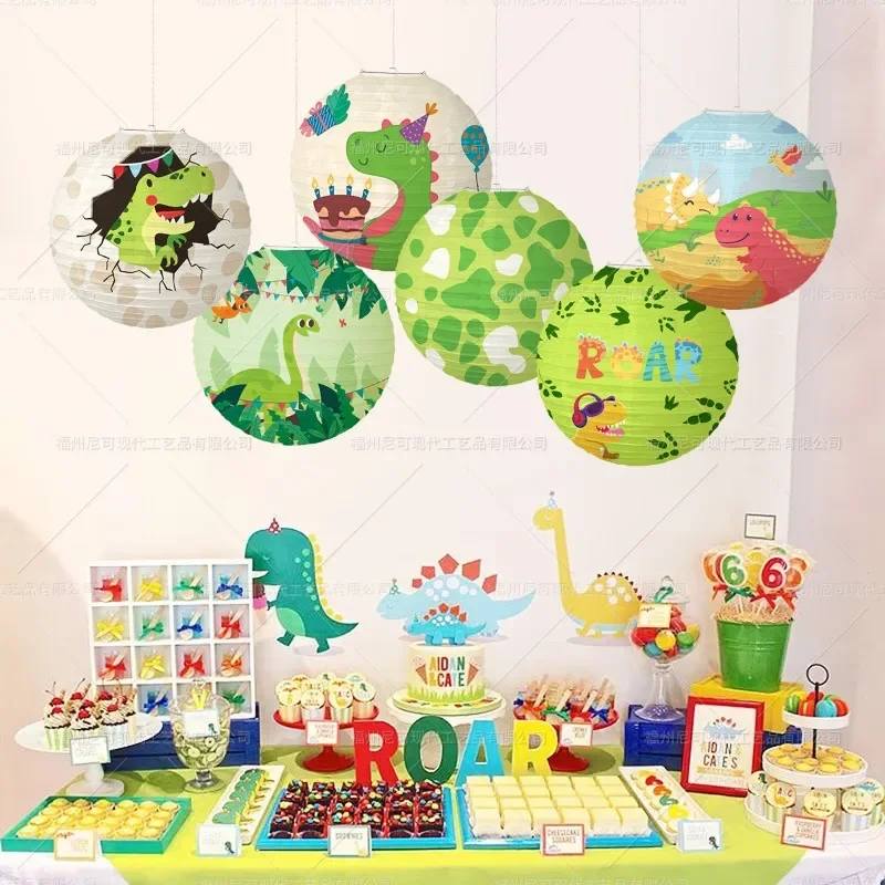30 cm Papierlaternen mit Dinosaurier-Motiv für Kindergeburtstag – Bild 2
