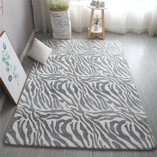 Leuchtender Kinderteppich für das Schlafzimmer – Luminöse Teppiche – white zebra , 40cm x 60cm
