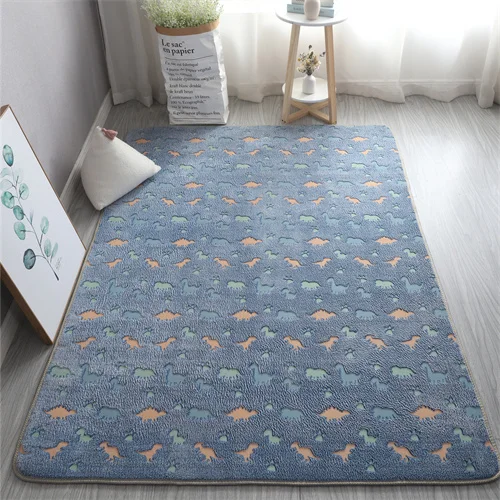Leuchtender Kinderteppich für das Schlafzimmer – Luminöse Teppiche – Blue Dinosaur , 80cm x 160cm