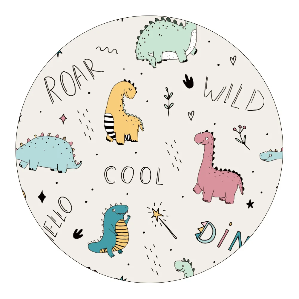 Runder Spielteppich für Kinder mit Tiermotiven und Handabdrücken – 9 , 80