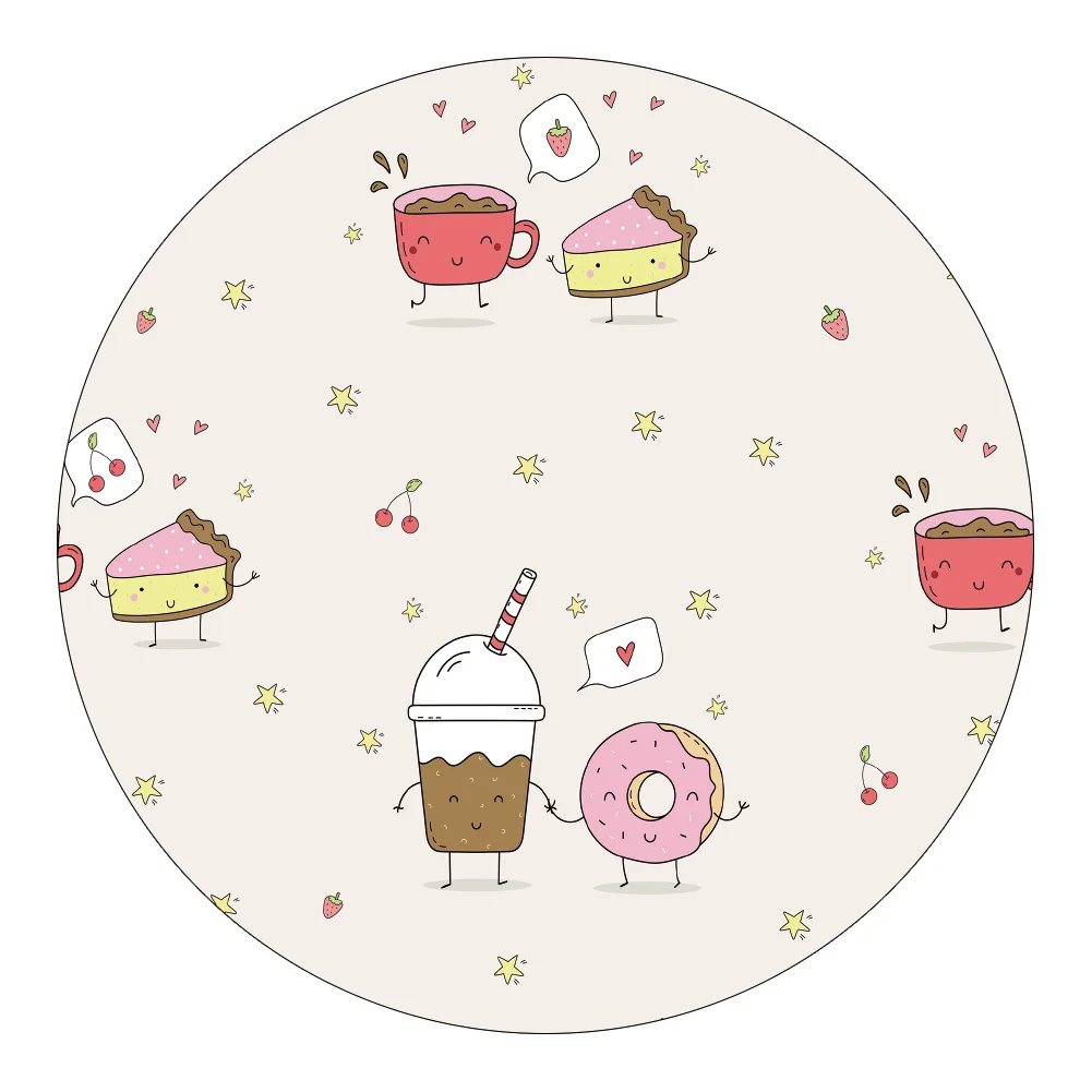 Runder Spielteppich für Kinder mit Tiermotiven und Handabdrücken – 4 , 40