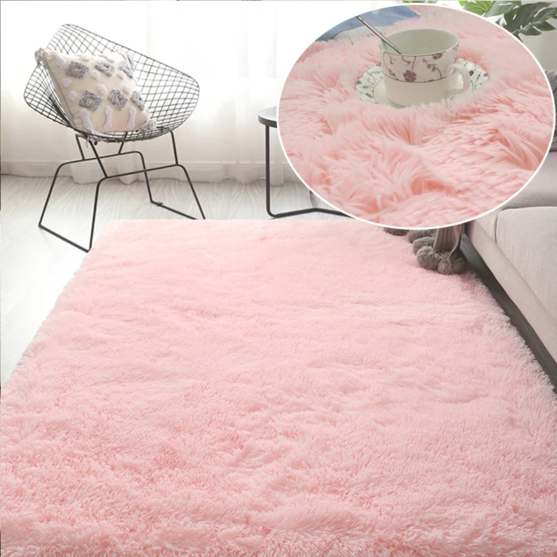 Bunte Kuschelcarlings für Kinderzimmer und Spielbereiche – light pink , 80x120cm