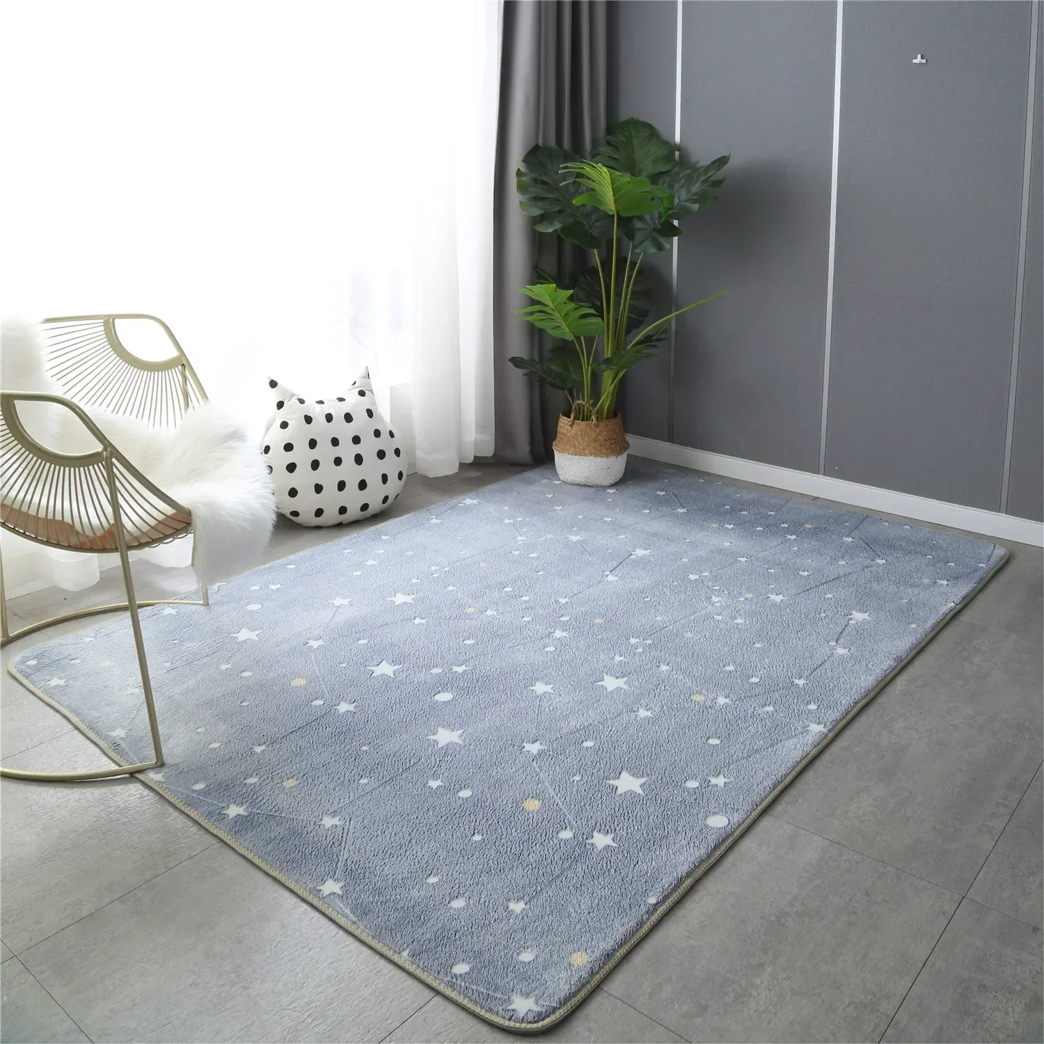 Leuchtender Teppich für Kinderzimmer mit Sternenmotiv – Bild 2
