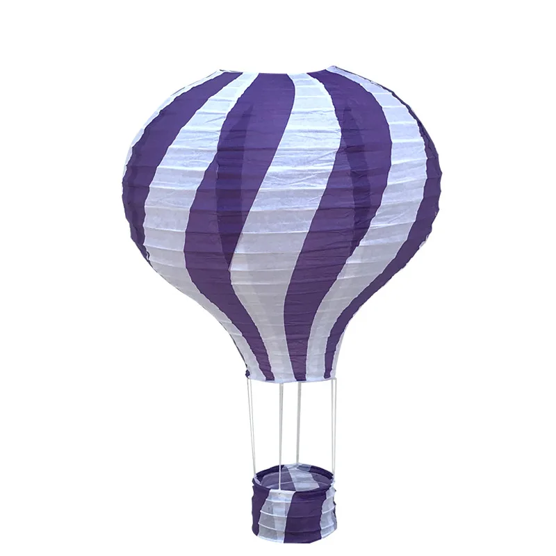 Bunte Faltlaterne im Heißluftballon-Design für Feiern – purple twill , 40CM Hot air balloon