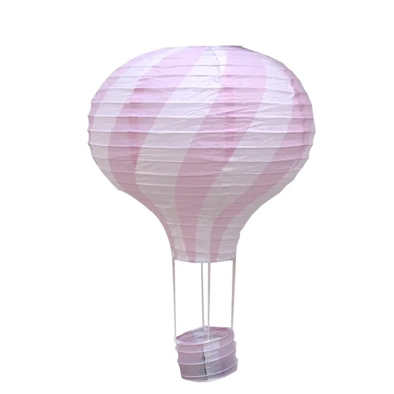 Bunte Faltlaterne im Heißluftballon-Design für Feiern – pink twill , 30CM Hot air balloon