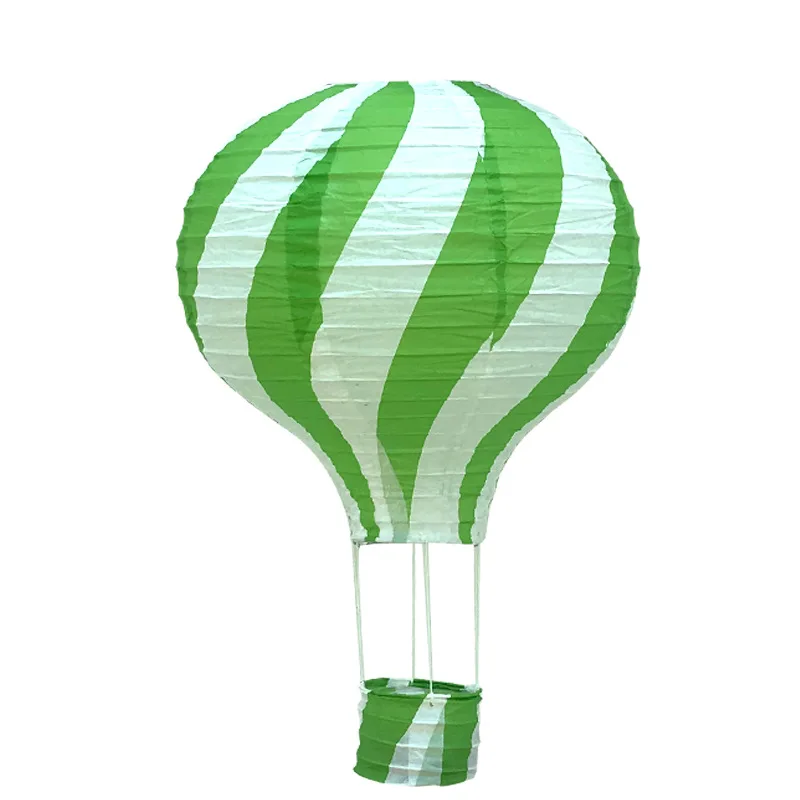 Bunte Faltlaterne im Heißluftballon-Design für Feiern – green twill , 30CM Hot air balloon