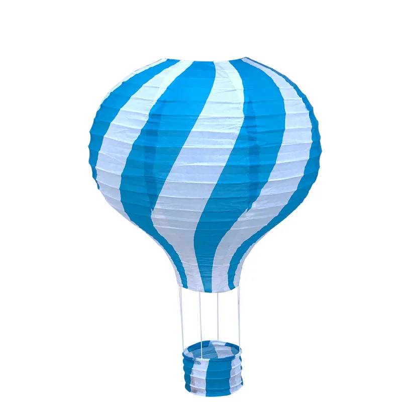 Bunte Faltlaterne im Heißluftballon-Design für Feiern – light blue twill , 30CM Hot air balloon