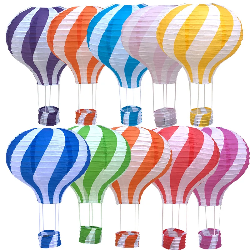 Bunte Faltlaterne im Heißluftballon-Design für Feiern – Bild 3
