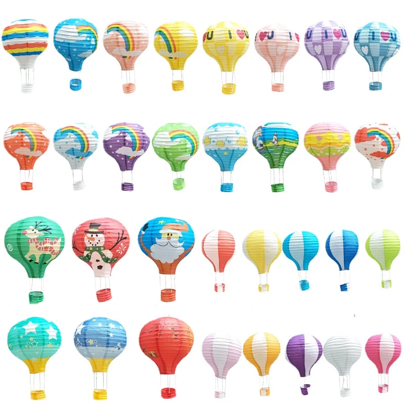 Bunte Faltlaterne im Heißluftballon-Design für Feiern – Bild 2