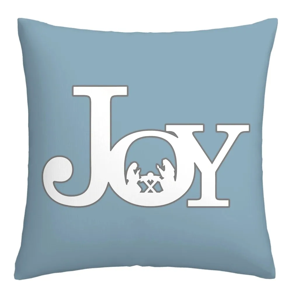 Blau-Weiße Geometrische Kissenhülle für Zuhause und Büro – 23 , 50x50cm