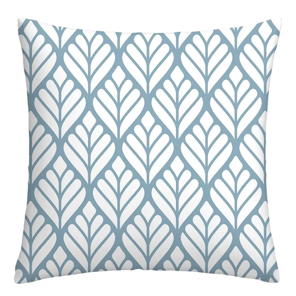 Blau-Weiße Geometrische Kissenhülle für Zuhause und Büro – 21 , 40x40cm