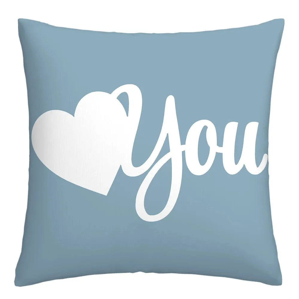 Blau-Weiße Geometrische Kissenhülle für Zuhause und Büro – 20 , 40x40cm